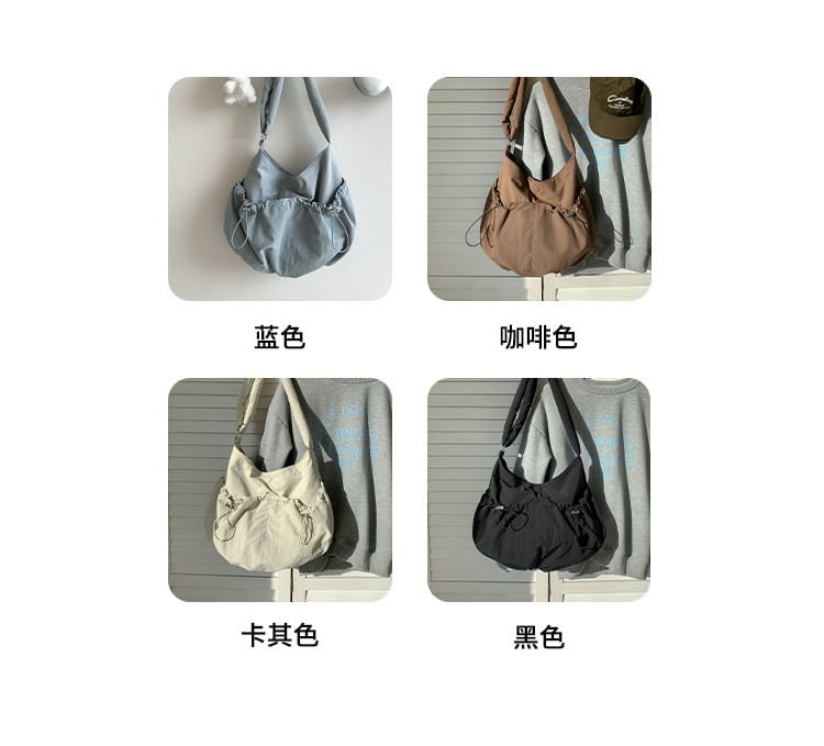 Nylon Drawstring Bag Crossbody Plain