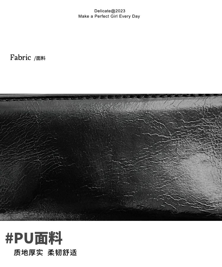 Leather Faux Boston Bag