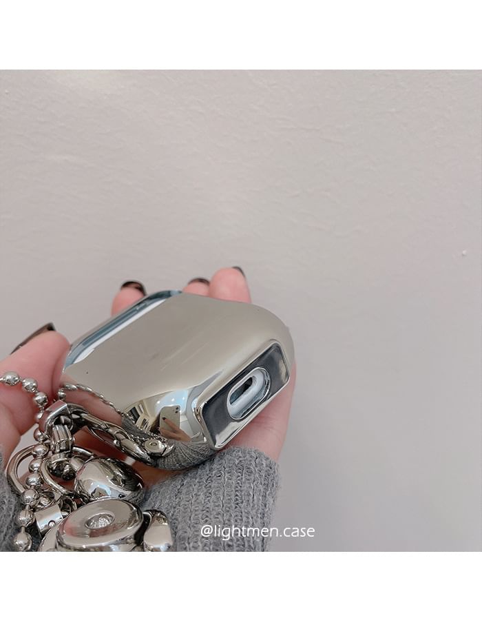 Lettering Bear Chain Airpods / Pro Earphone Case