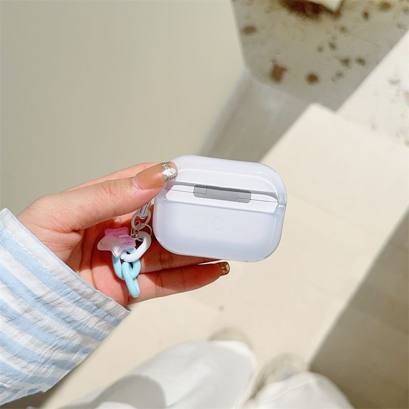 Star Applique Lettering AirPods Case For AirPods 1/2 Generation, Pro, Pro 2, 3rd Generation