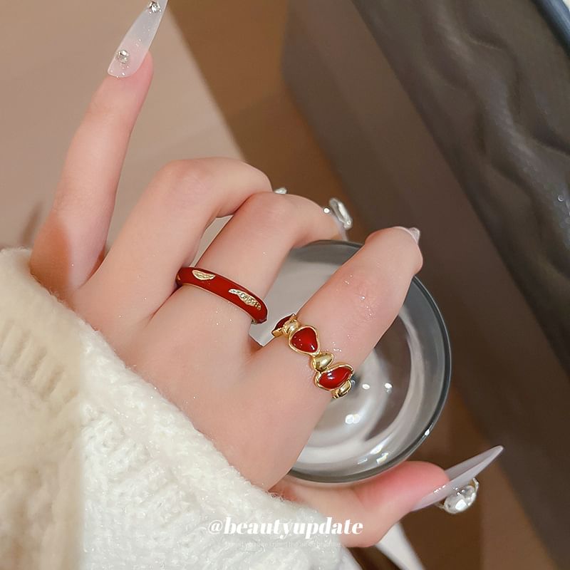 / Open Ring Rhinestone Geometry
