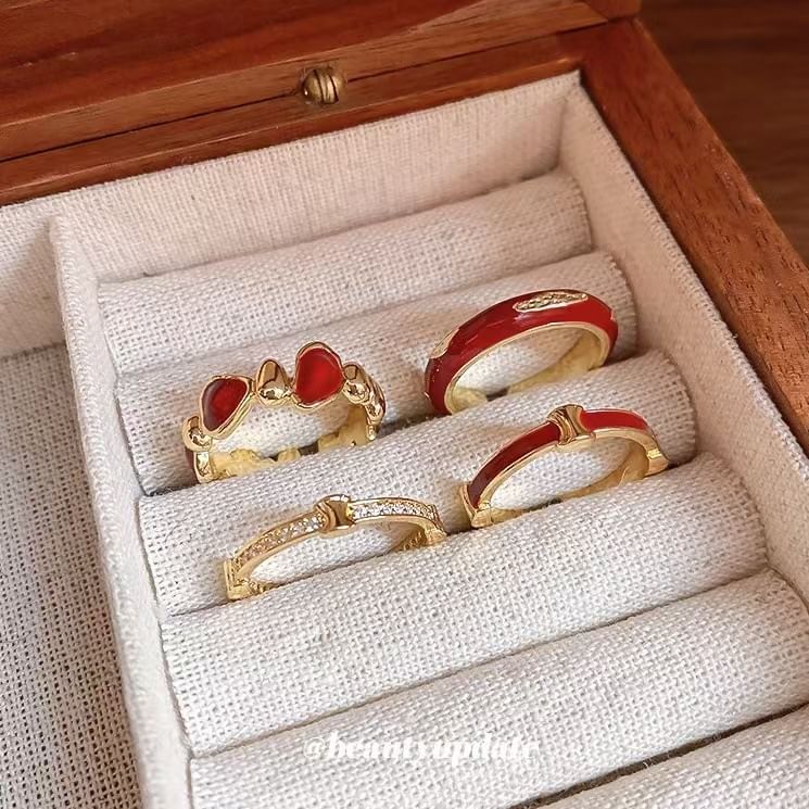 / Open Ring Rhinestone Geometry