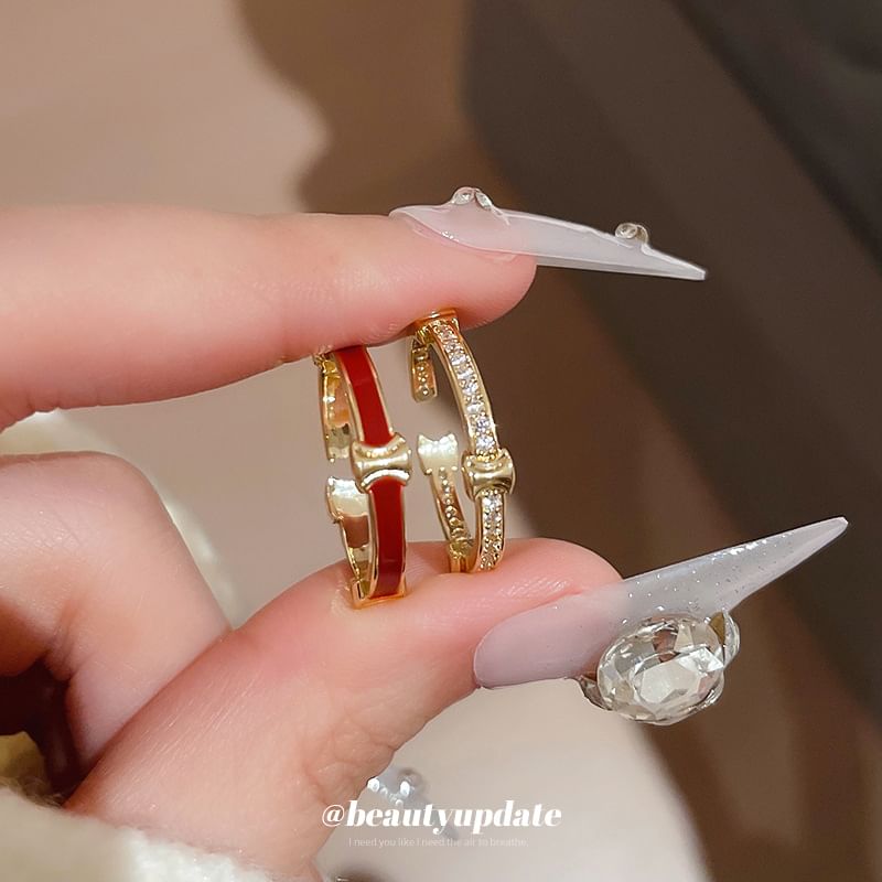 / Open Ring Rhinestone Geometry