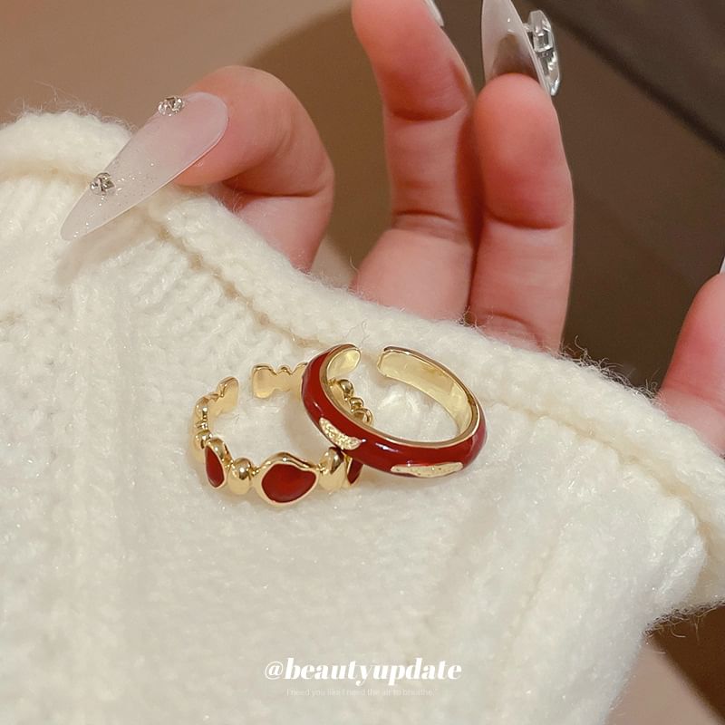/ Open Ring Rhinestone Geometry