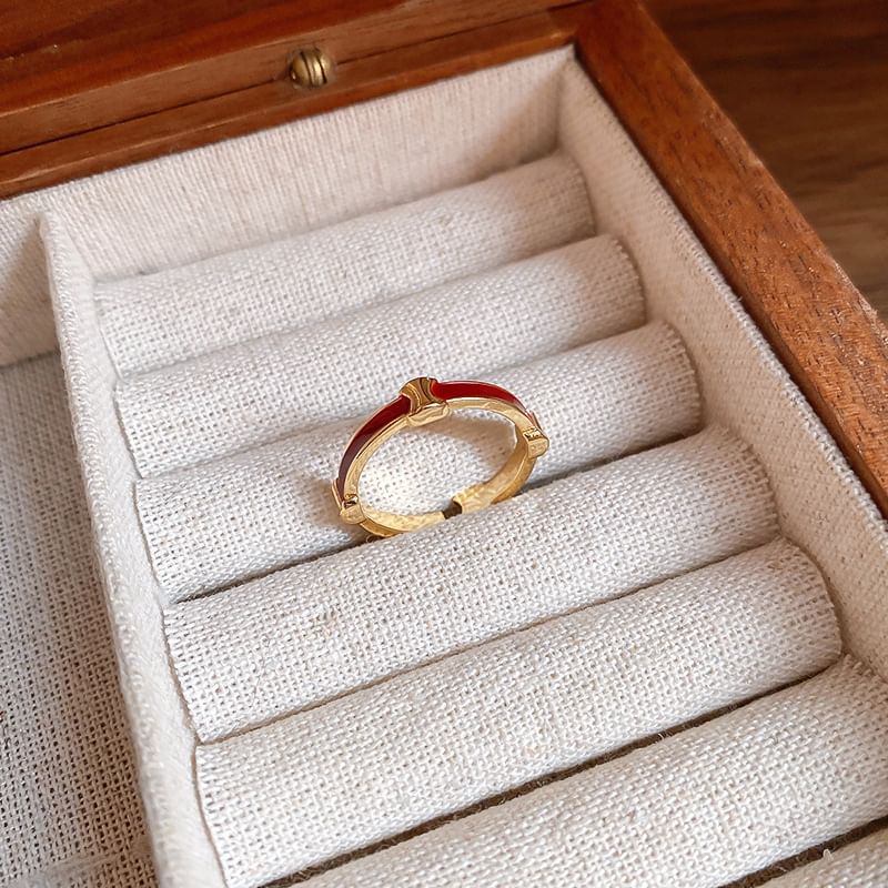/ Open Ring Rhinestone Geometry