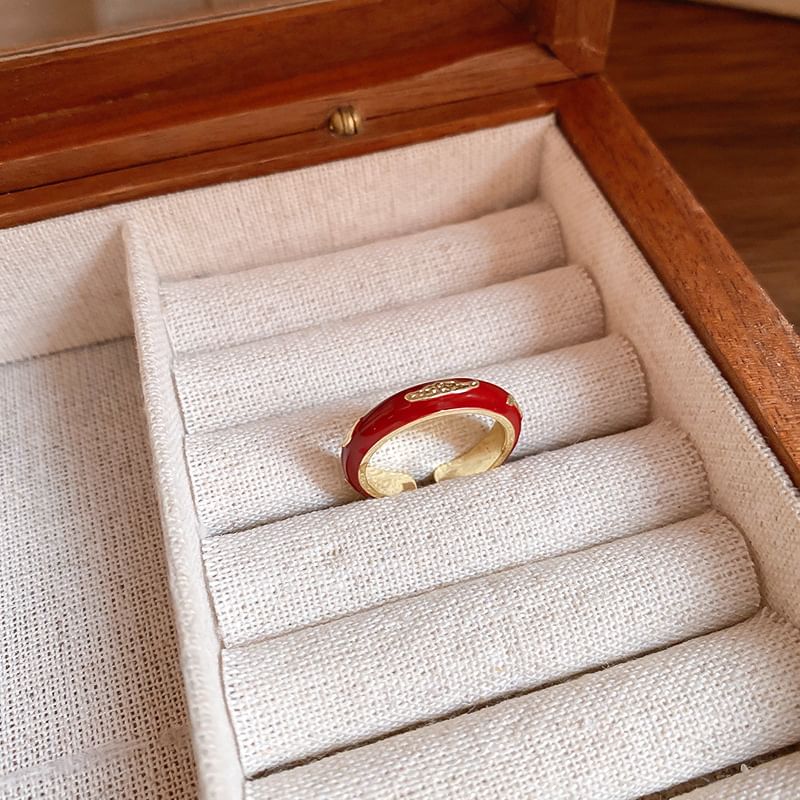 / Open Ring Rhinestone Geometry