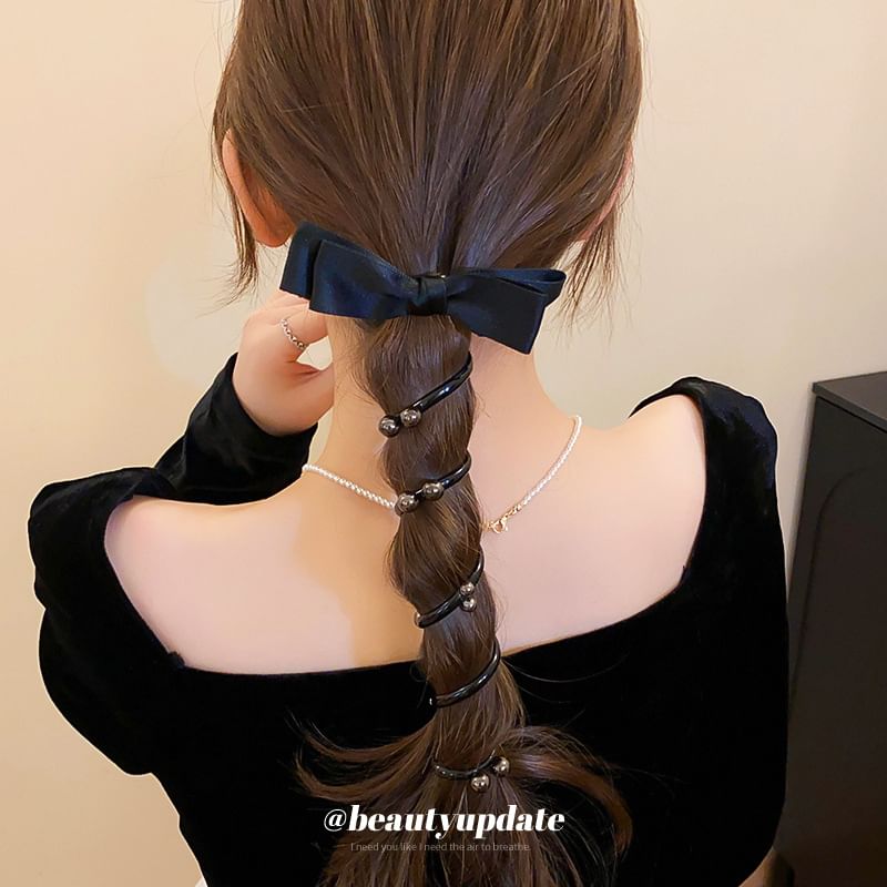 Faux Bow Pearl Tie Hair