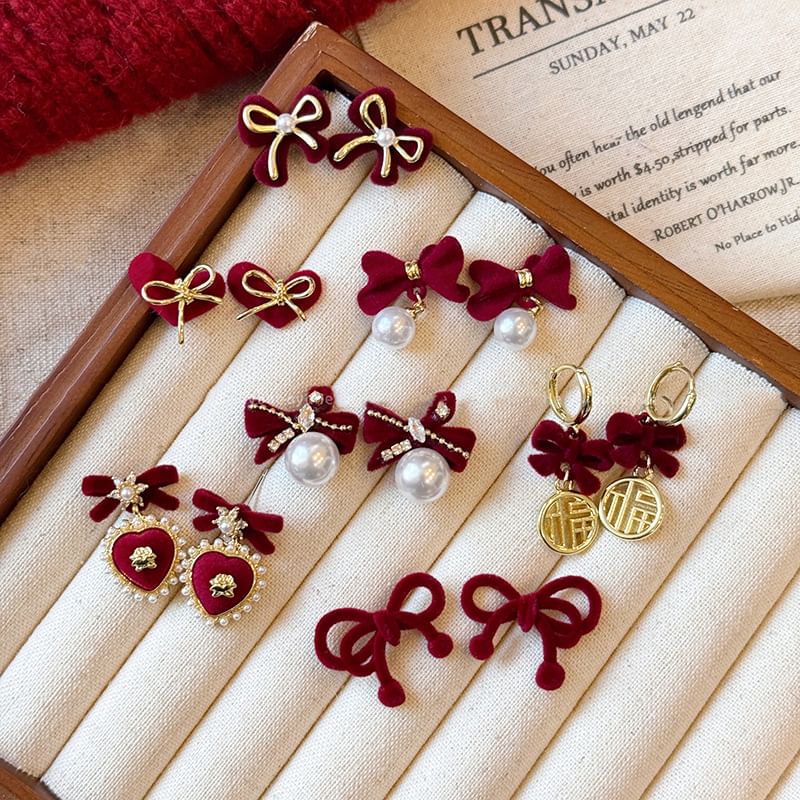 Drop Stud Designs) Earring (Various Dangle / Bow