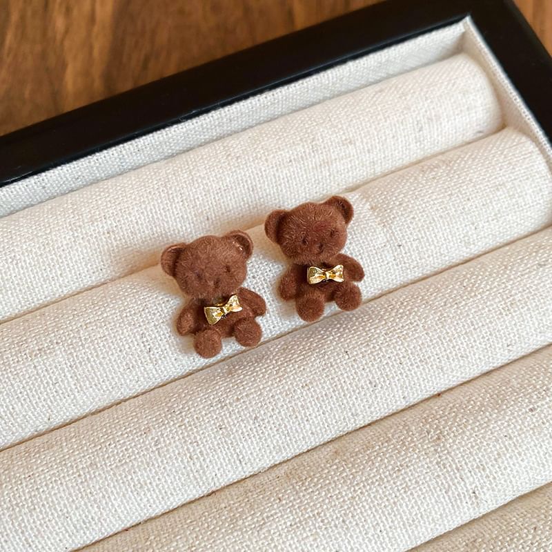 Drop Earring Bow Stud Bear /