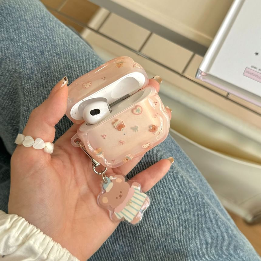 Bear AirPods / Pro Earphone Case Skin with Charm