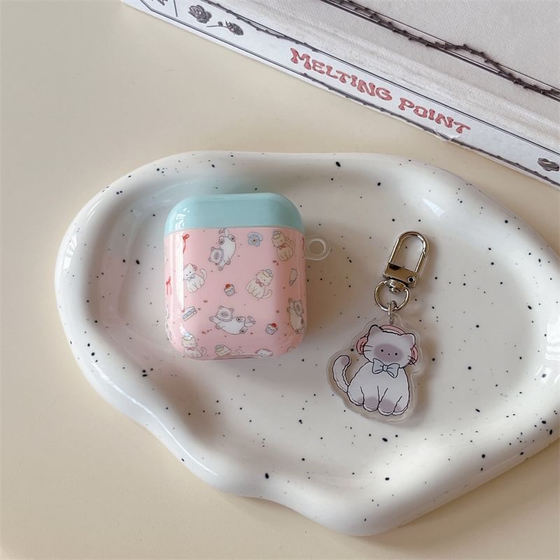 Cat AirPods / Pro Earphone Case Skin with Charm