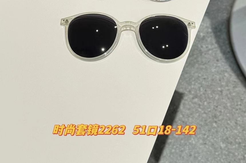 Glasses Clip Sunglasses Metal Round On With