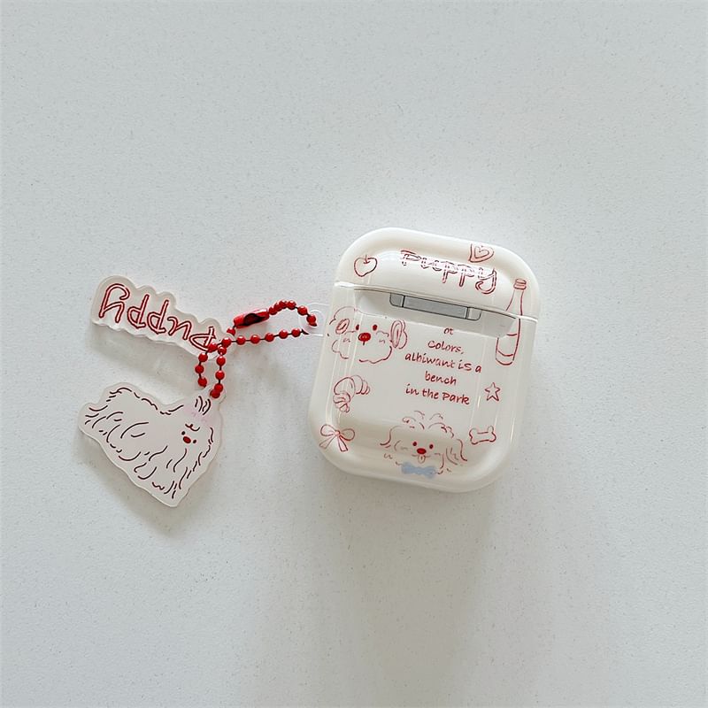 Dog AirPods / Pro Earphone Case Skin with Charm