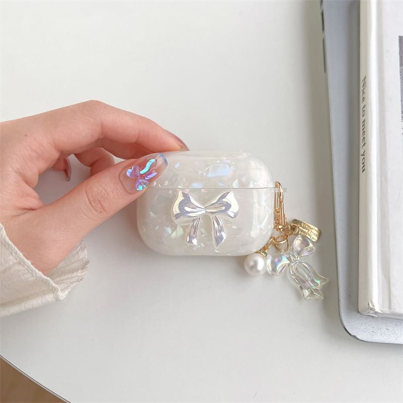Bow AirPods / Pro Earphone Case Skin with Charm
