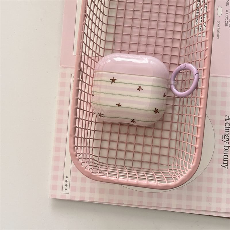 Star Striped Apple AirPods / Pro Earphone Case Skin / Charm / Set