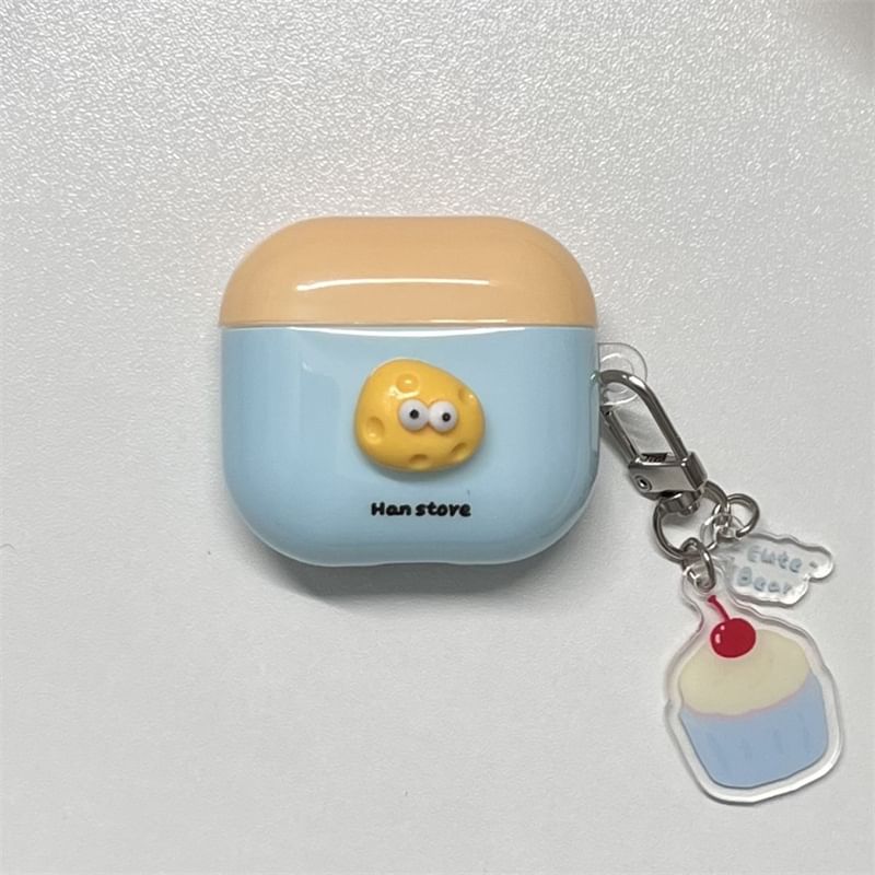 Cheese Apple AirPods / Pro Earphone Case Skin with Cake Charm