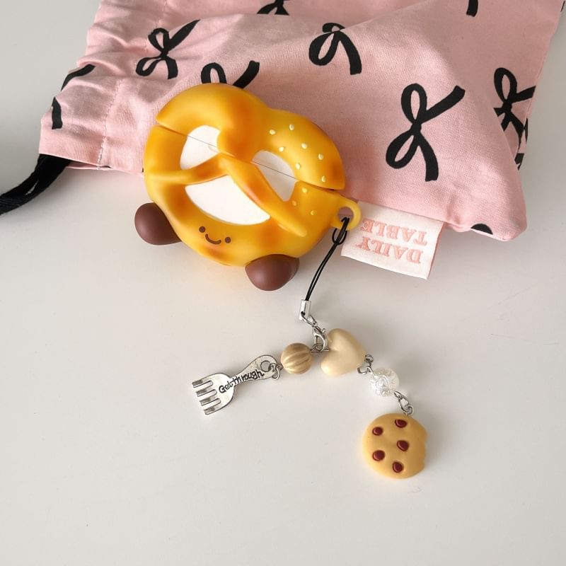 Pretzel Apple AirPods / Pro Earphone Case Skin with Charm