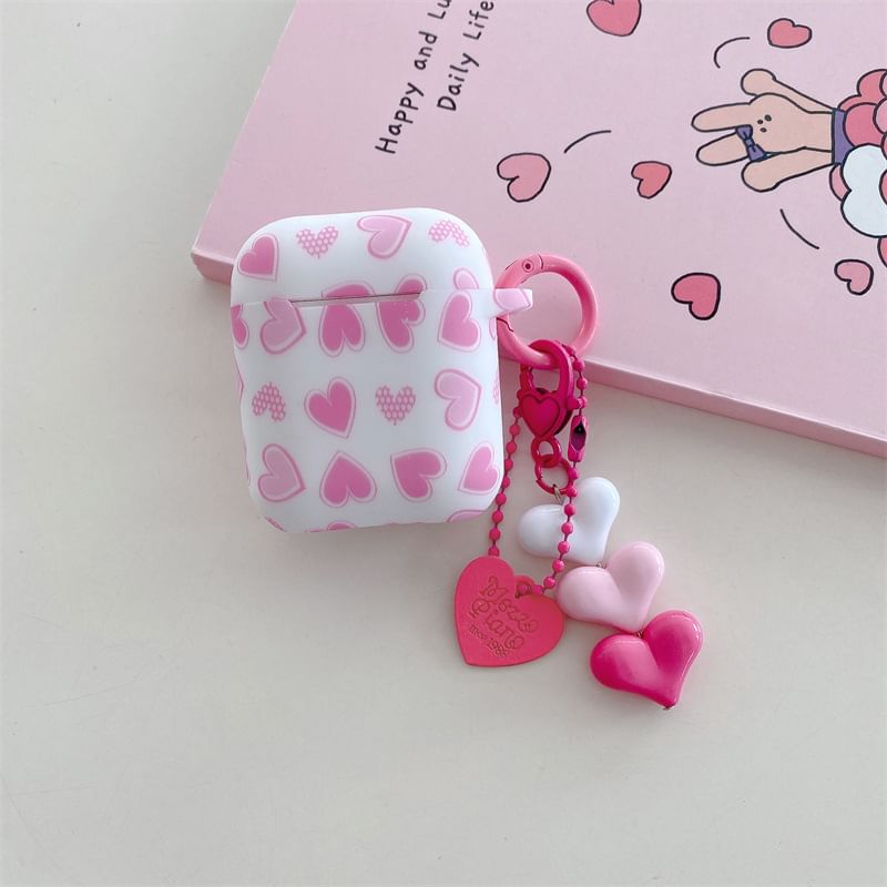 Heart Apple AirPods / Pro Earphone Case Skin with Charm