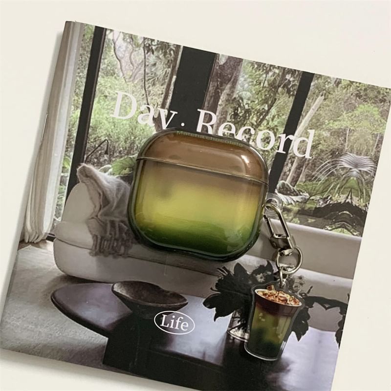 Coffee Gradient Apple AirPods / Pro Earphone Case Skin with Charm