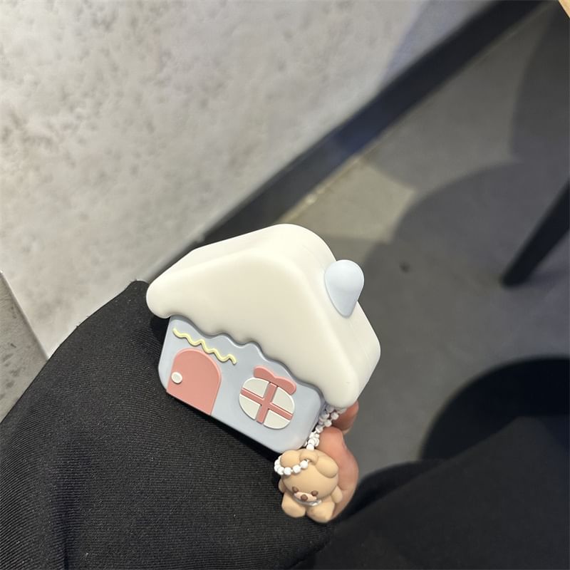Bear House Apple AirPods / Pro Earphone Case Skin with Charm