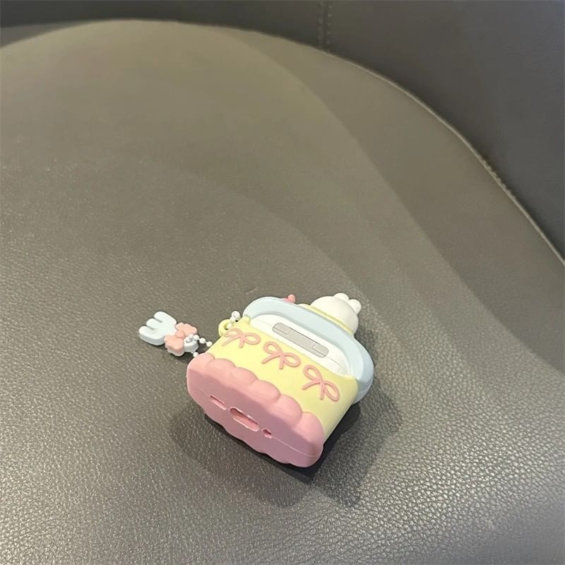 Rabbit Cake Apple AirPods / Pro Earphone Case Skin with Charm
