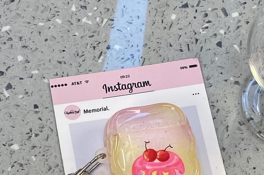 Cherry Print Airpods Case