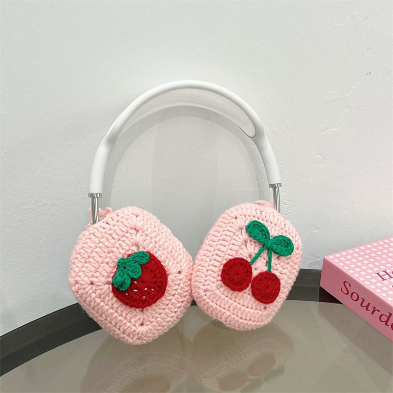 Strawberry Cherry Knit Apple AirPods Max Cover