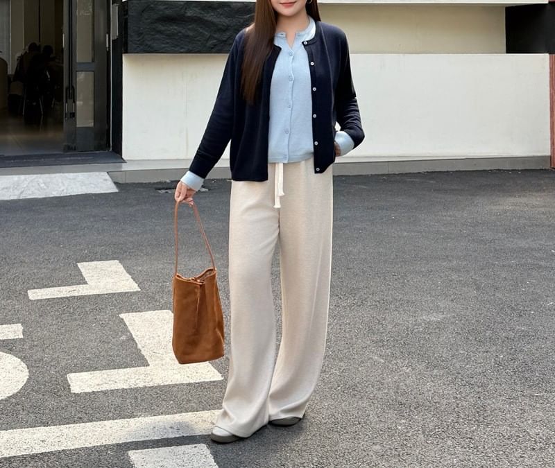 Mock Two-Piece Two Tone Cardigan
