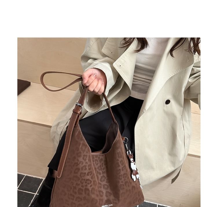 Leopard Print Tote Bag / Bag Charm / Set