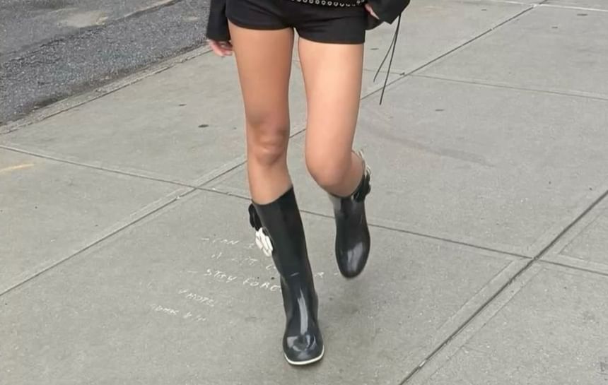 Double-Breasted Stand Collar Crop Blouse