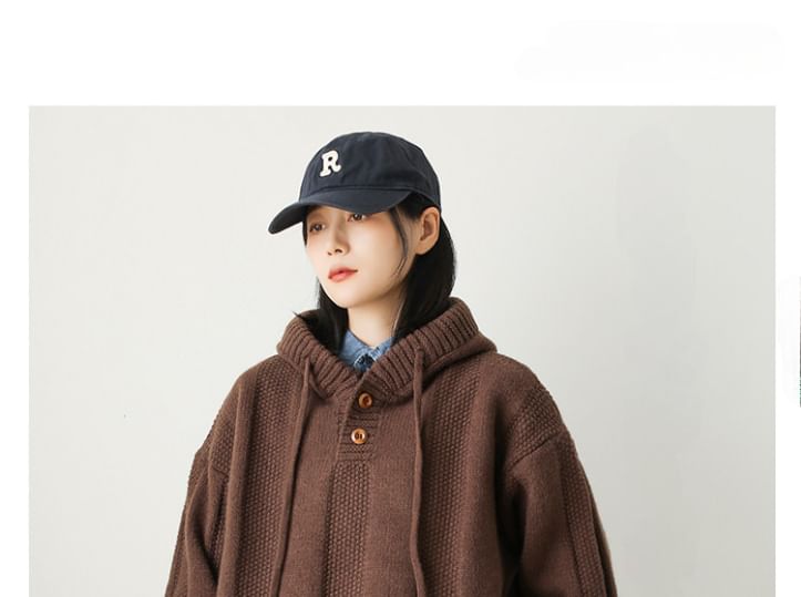 Drop Shoulder Hooded Solid Pullover