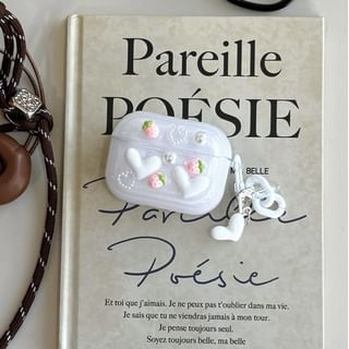 Floral Applique AirPods Case For AirPods 1/2 Generation, Pro, Pro 2, 3rd Generation