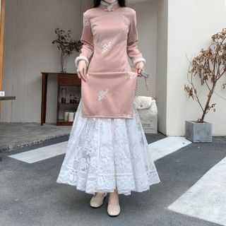 Lace Maxi A-Line Skirt
