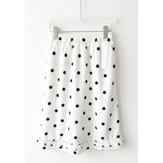 Polka Dot Midi Skirt - Altfashion Shop