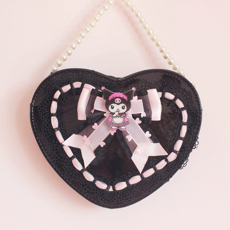 Von Kuro inspirierte Herz-Ledertasche - Lovesickdoe