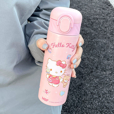 Bouteille isotherme en paille de dessin animé 420 ml
