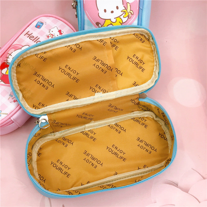 Kawaii Plaid Pencill Bag