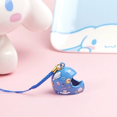 Porte-clés clochette au design de casque mignon