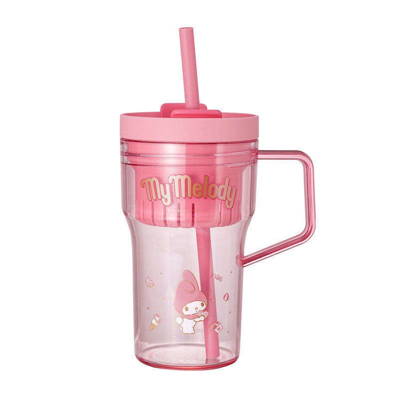 Cartoon Straw Handle Cup 750ml
