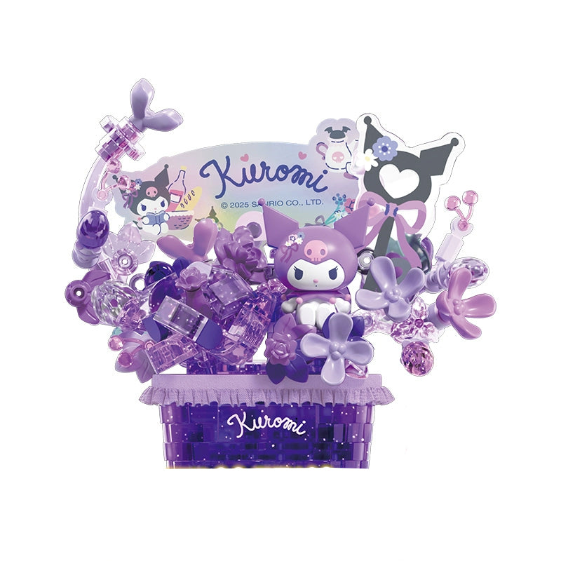 Flower basket building blocks blind box