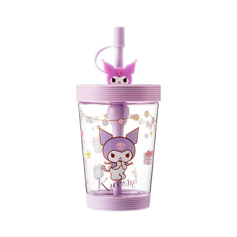 Cute Straw Water Bottle(535ml)
