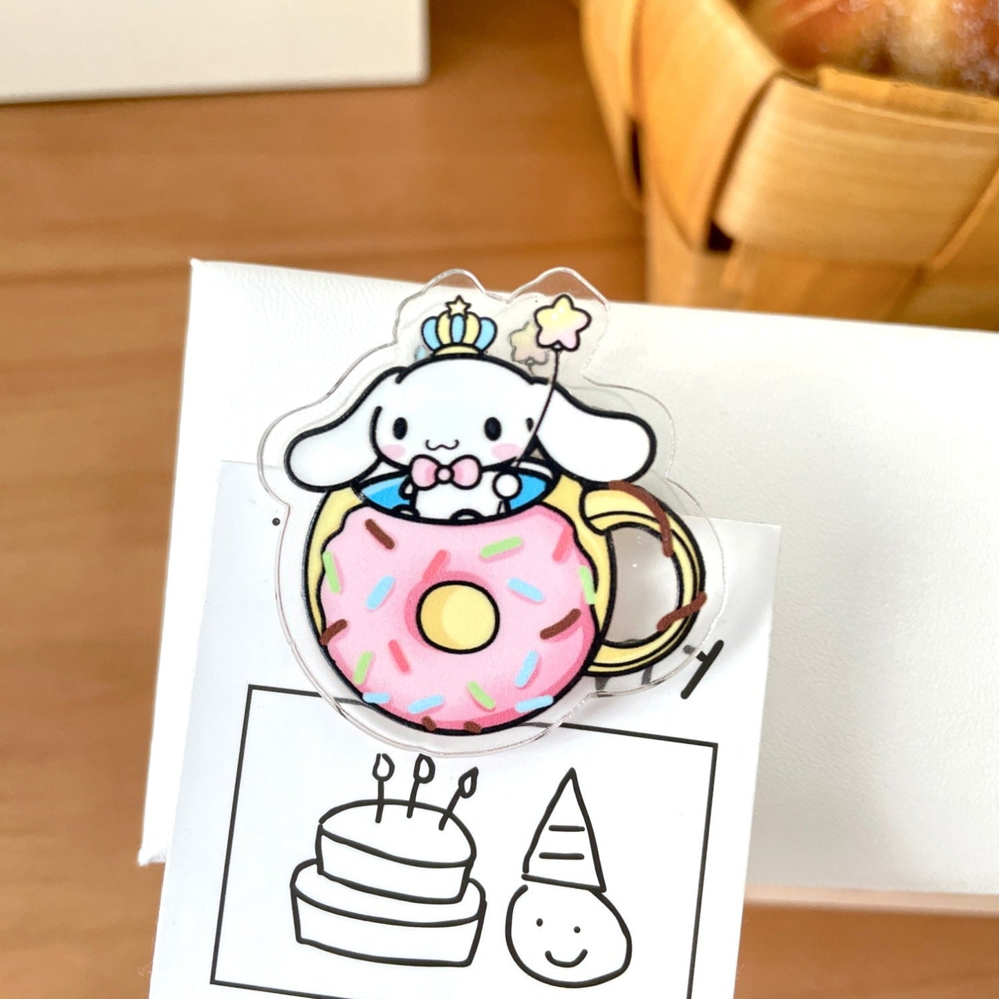 Trombone à motif de tasse kawaii