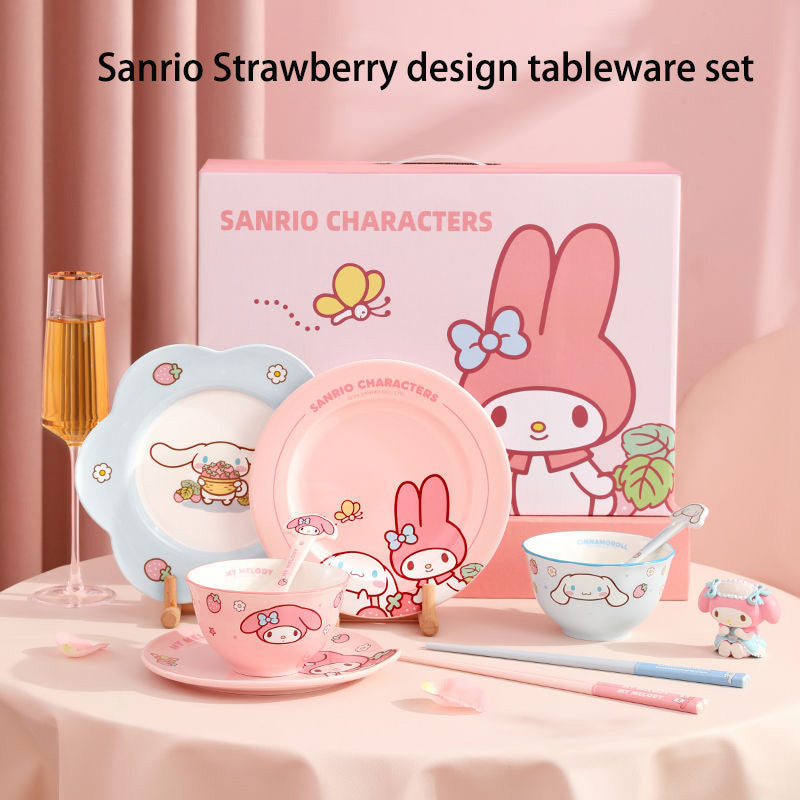 Kawaii Strawberry Tableware Set
