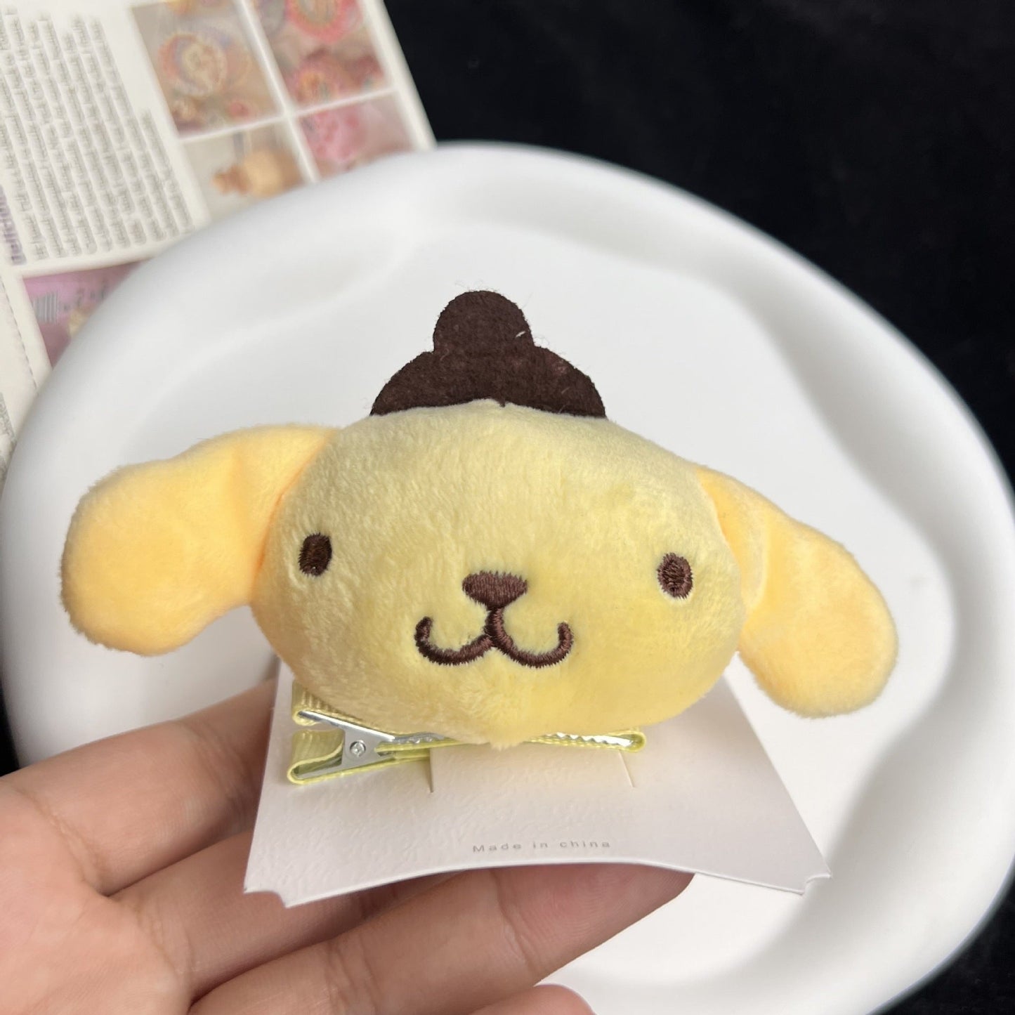 Cute Anime Plush Hairpin