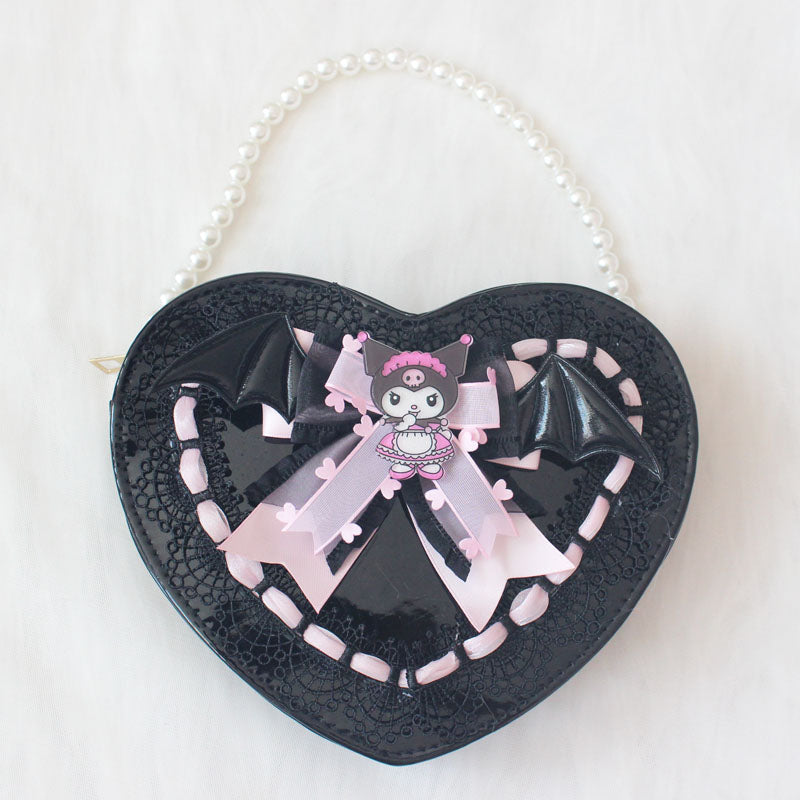 Von Kuro inspirierte Herz-Ledertasche - Lovesickdoe
