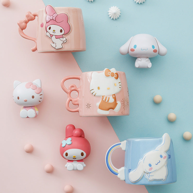 Cute Carton Mug with Spoon