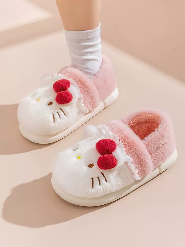 Cute Fuzzy House Slippers