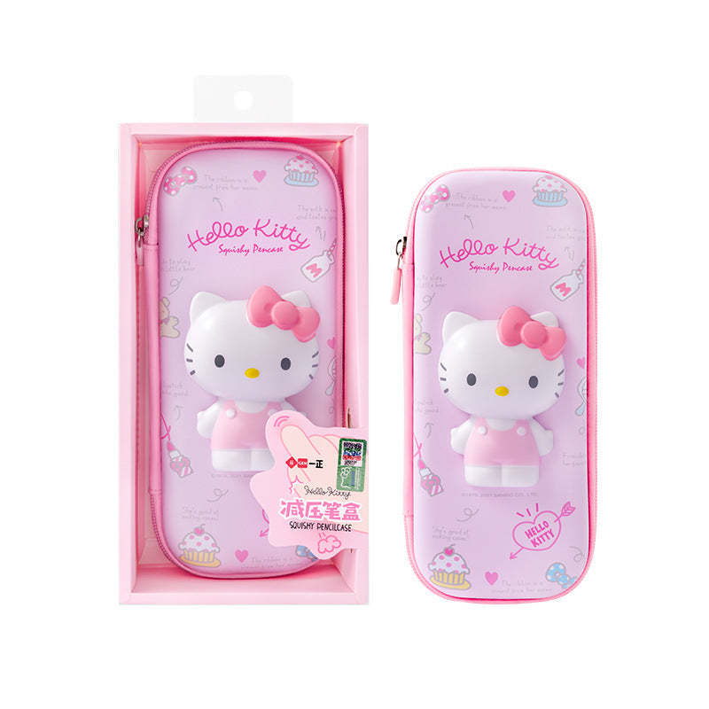 Pink Cute Kitty Squishy Pencil Bag