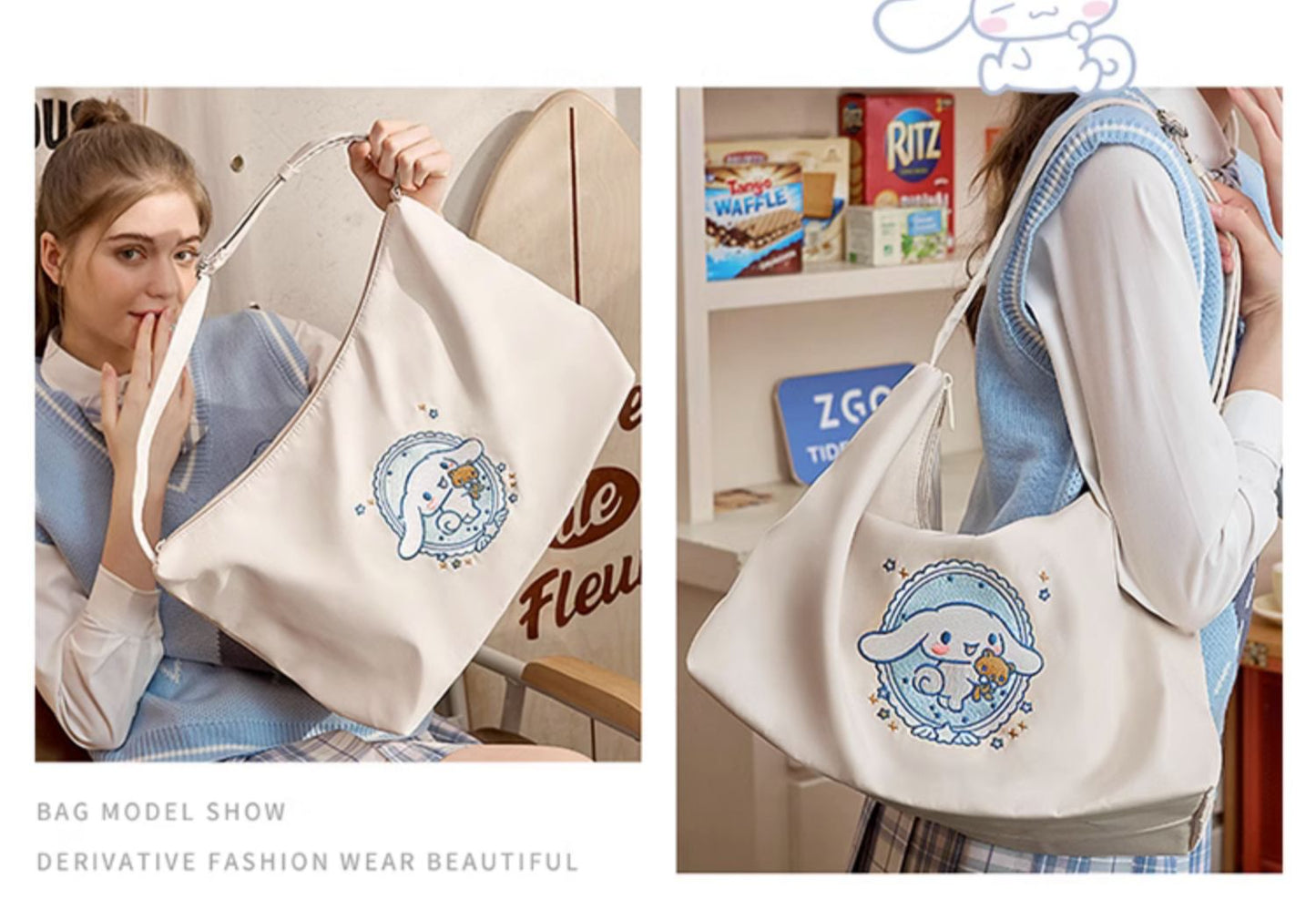Cartoon Large Capacity Tote Bag