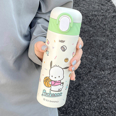 Bouteille isotherme en paille de dessin animé 420 ml